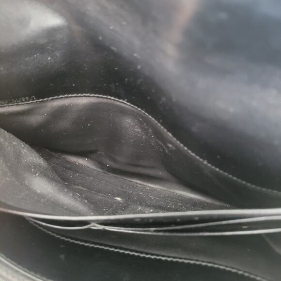 Celine Vintage Envelope Leather Large Wallet Macadam Black Brown Long - Picture 7 of 15